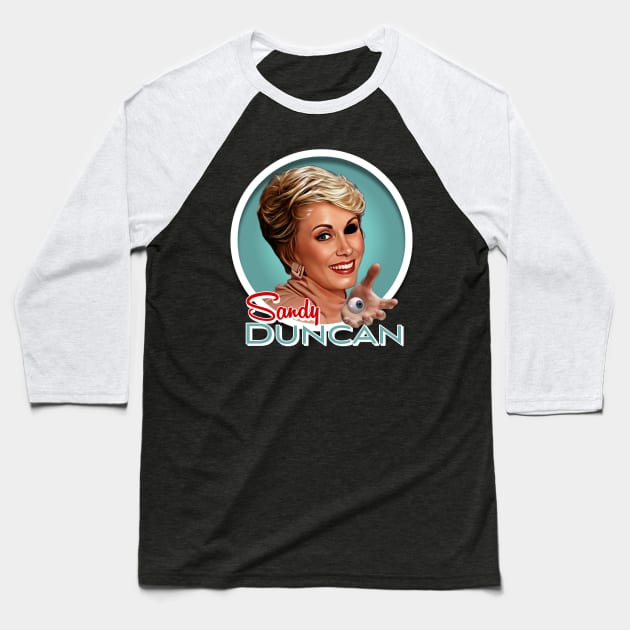 Sandy Duncan Baseball T-Shirt by Zbornak Designs